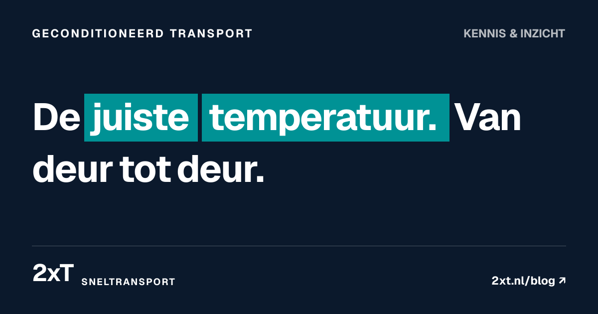 De juiste temperatuur. Van deur tot deur.
