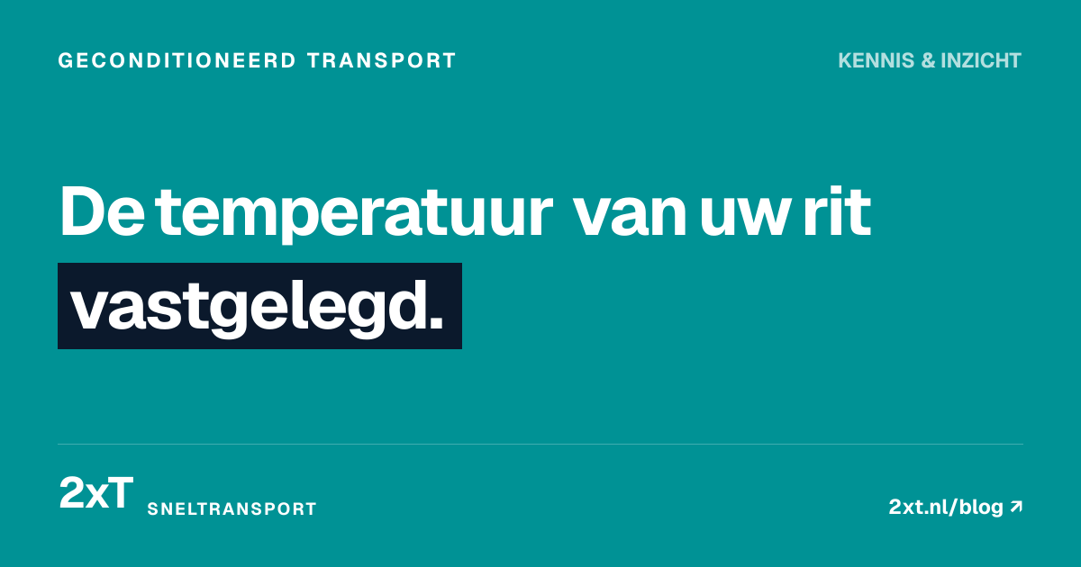De temperatuur van uw rit vastgelegd.
